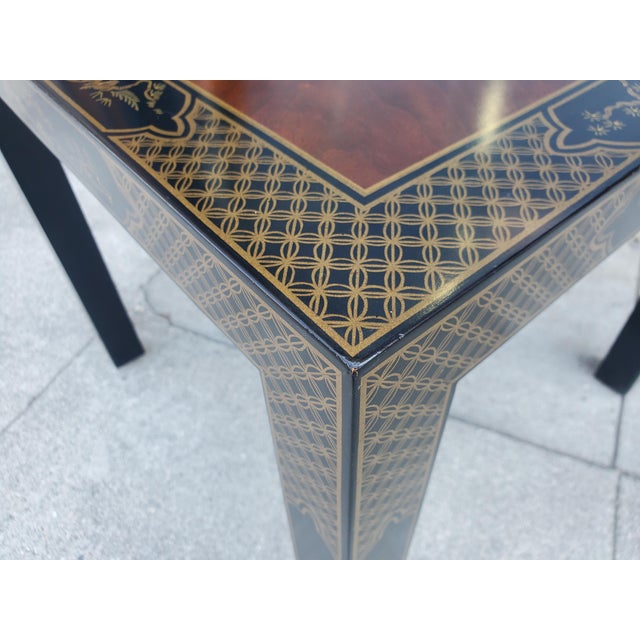 Chinoiserie 1950s Drexel Etcetera Square Table For Sale - Image 3 of 12
