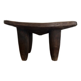 Vintage Rustic African Senufo Stool - Hand Carved Wood For Sale