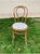 Six Fischel bistro chairs in bent beechwood, elegant testaments to early 20th-century craftsmanship. The backrest features...