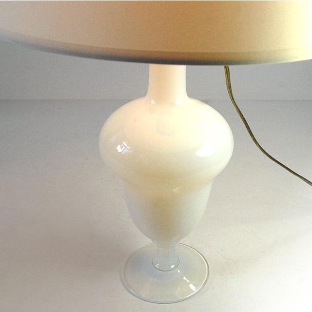 Opal Glass Table Lamp from Sevres, France, 1950s For Sale - Image 7 of 9