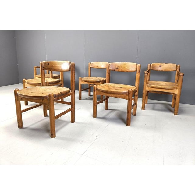 Brown Pine Wood Dining Chairs by Rainer Daumiller for Hirtshals Savvaerk, 1970, Set of 6 For Sale - Image 8 of 14