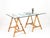 1970s Mid-Century Trestle Desk in Bamboo and Rattan from Vivai del Sud, Italy, 1970s, Set of 2 For Sale - Image 5 of 15
