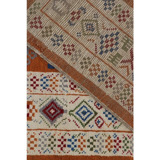 Textile 2010s Rug & Kilim’s Oushak Style Rug in Orange and White With Geometric Patterns For Sale - Image 7 of 7
