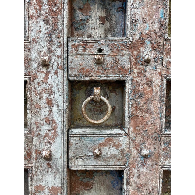 Indian Antique Indian Wood Door For Sale - Image 3 of 6