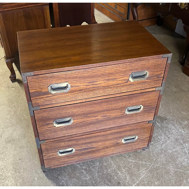 Late 20th Century Hickory Manufacturing Three Drawer Chest For Sale - Image 6 of 12