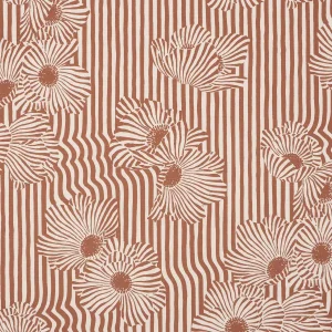 Schumacher Chaney Floral Fabric In Terracotta