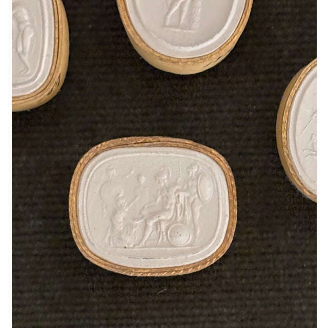 Antique Italian Grand Tour Plaster Intaglios - Set of 6 (Group #6) For Sale In Little Rock - Image 6 of 14