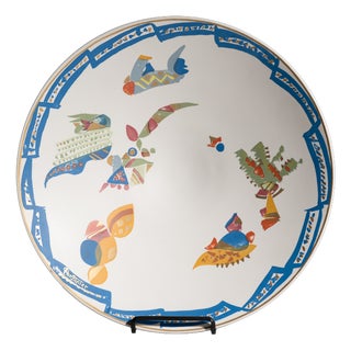 Large Alta Mira Porcelain Wall Plate by Gilbert Portanier for Rosenthal, 1970s For Sale