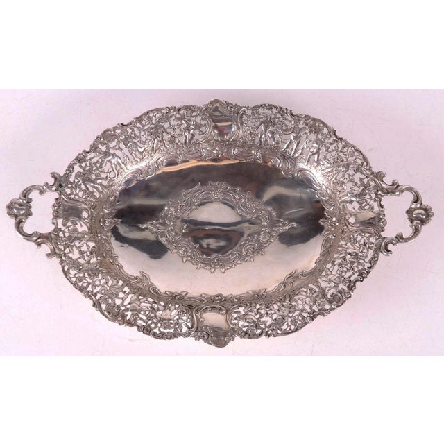 A Large Antique Italian Silver Serving Tray Circa 1800 For Sale In New York - Image 6 of 7