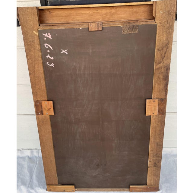 Antique Oak Mirror, 1923 For Sale - Image 4 of 17