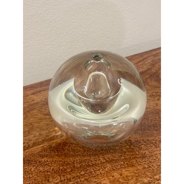 Glass 1960s Scandinavian Modern Blown Glass Sphere Bud Vase For Sale - Image 7 of 7