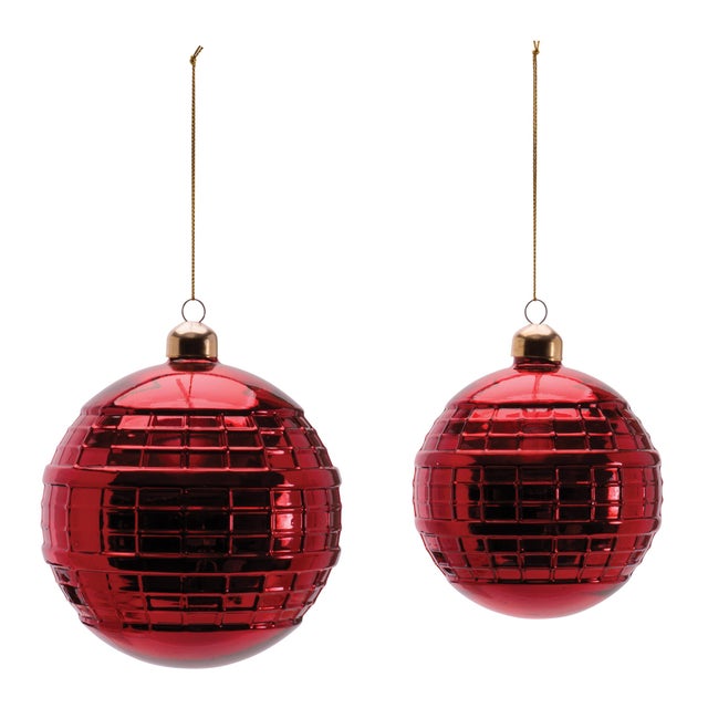 Kenneth Ludwig Chicago Glass Ball Ornament Set of 4  4" & 5" For Sale - Image 4 of 6