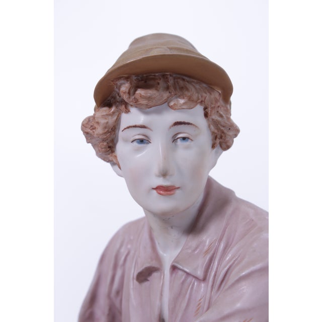 Royal Dux Bohemian Peasant Boy Pottery Figure Statue For Sale In Philadelphia - Image 6 of 15