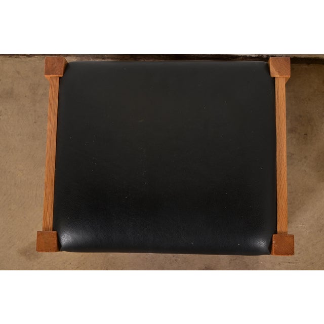 Stickley Mission Oak Arts & Crafts Stools or Ottomans, Pair For Sale In South Bend - Image 6 of 10