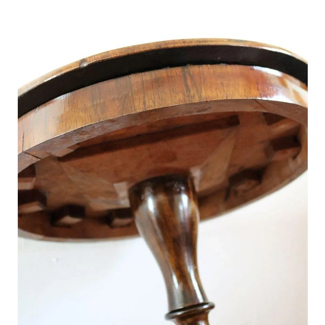 Small Victorian Inlaid Wood Gueridon For Sale - Image 3 of 8