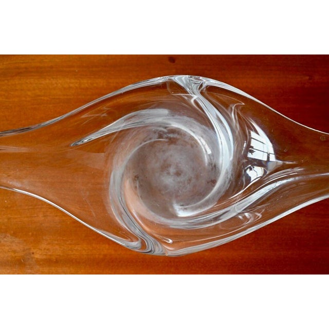 Glass Vintage French Crystal Bowl from Bayel, 1950s For Sale - Image 7 of 9