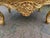 A refined 1940s Italian Baroque Rococo–style coffee table, handcrafted in solid beechwood with an original Italian marble...