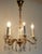 Brass-Lead Crystal Five-Light Chandelier from H.Richter, 1960s For Sale - Image 12 of 13