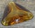 Mid 20th Century Vintage Amber Art Glass Triangular Bowl Mid Century Modern Catchall For Sale - Image 5 of 5