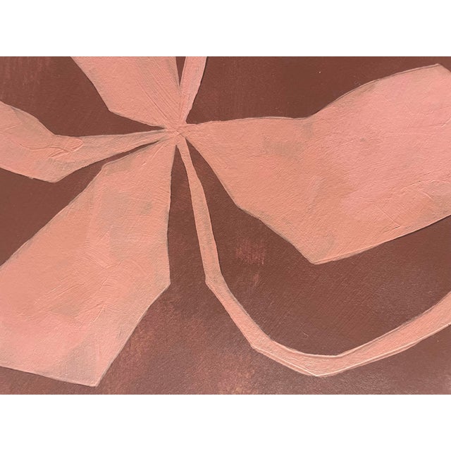 Contemporary 2026 "La Pernacchia" Contemporary Abstract Botanical Painting on Cotton Paper by Artist r.k. Red For Sale - Image 3 of 3