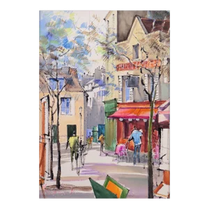 'Maison Catherine, Montmartre, 1993', French School, La Mere Catherine, Place Du Tertre, Paris