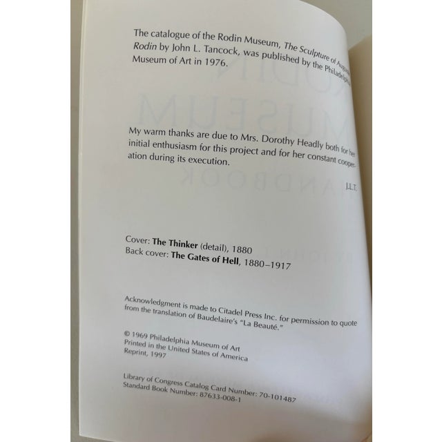1990s Rodin Museum Handbook by John L. Tancock Philadelphia Museum of Art For Sale - Image 5 of 12