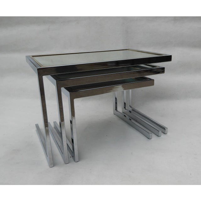 Cigogne Nesting Tables, 1970s, Set of 3 For Sale - Image 7 of 8