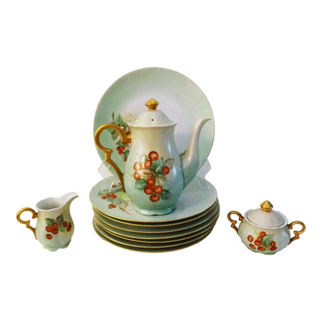 Mid-Century German Holiday China Dinnerware, 11 Pcs For Sale