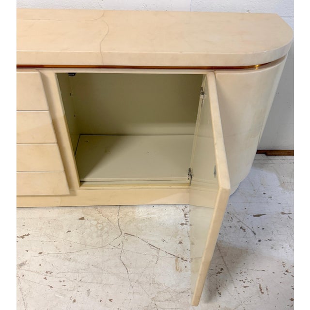 Monumental Karl Springer Goatskin Lacquer Credenza / Sideboard For Sale - Image 18 of 18