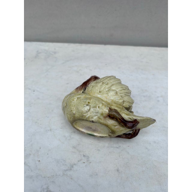Late 19th Century Small French Majolica Swan Jardiniere Circa 1890 For Sale - Image 5 of 5