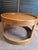 Tan Vintage Post Modern Solid Oak Round End Table For Sale - Image 8 of 10