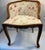 Beautiful French upholstered slipper vanity chair!