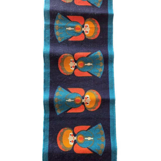 Textile Vintage Södahl Danish Christmas Angel Table Runner For Sale - Image 7 of 7