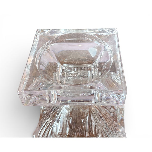 Glass Vintage Godinger Glass Co Shannon Deco Crystal Glass Trophy Vase, Ireland 21st Century For Sale - Image 7 of 8