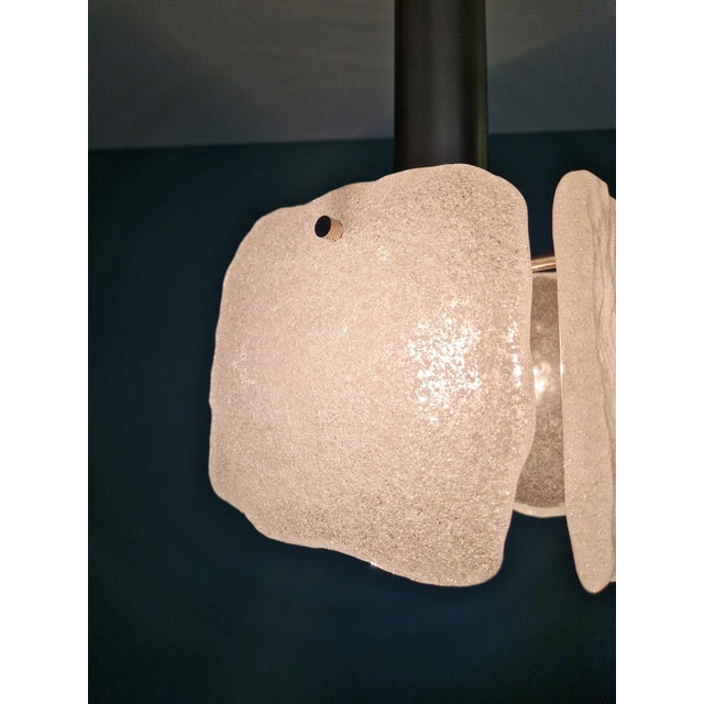 Frosted Glass Pendant Light by J. T. Kalmar for Kalmar Franken KG, 1970 For Sale - Image 9 of 16
