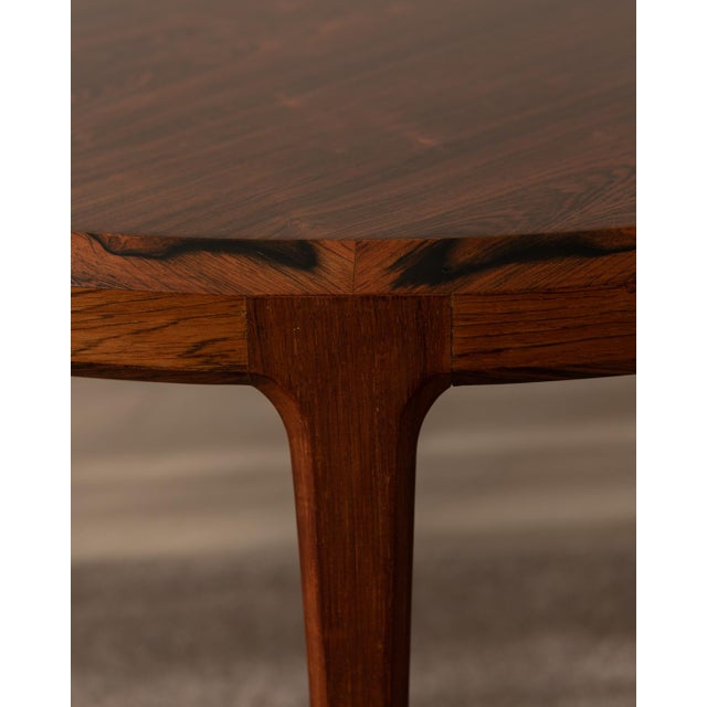 Black Mid-Century Round Model 283 Coffee Table in Rosewood by Johannes Andersen for CFC Silkeborg, 1960s For Sale - Image 8 of 18