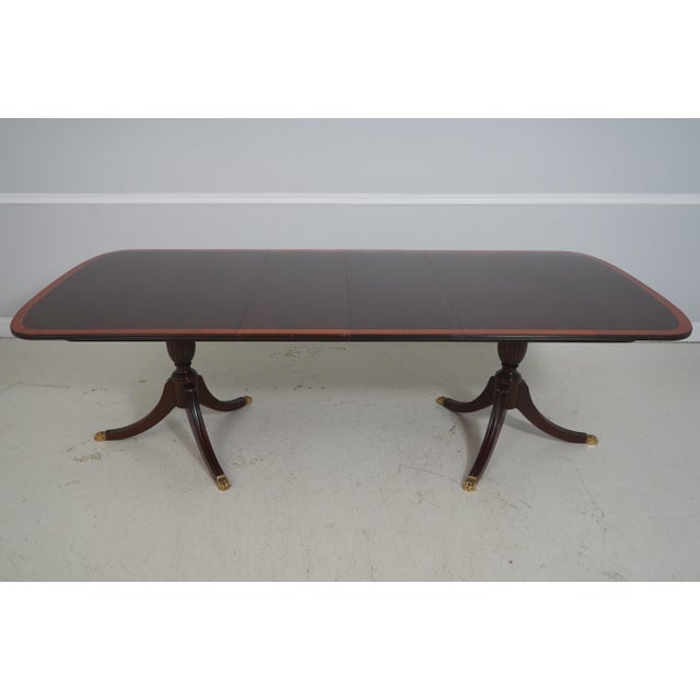 Stickley Mahogany Banded Dining Room Table For Sale - Image 9 of 18