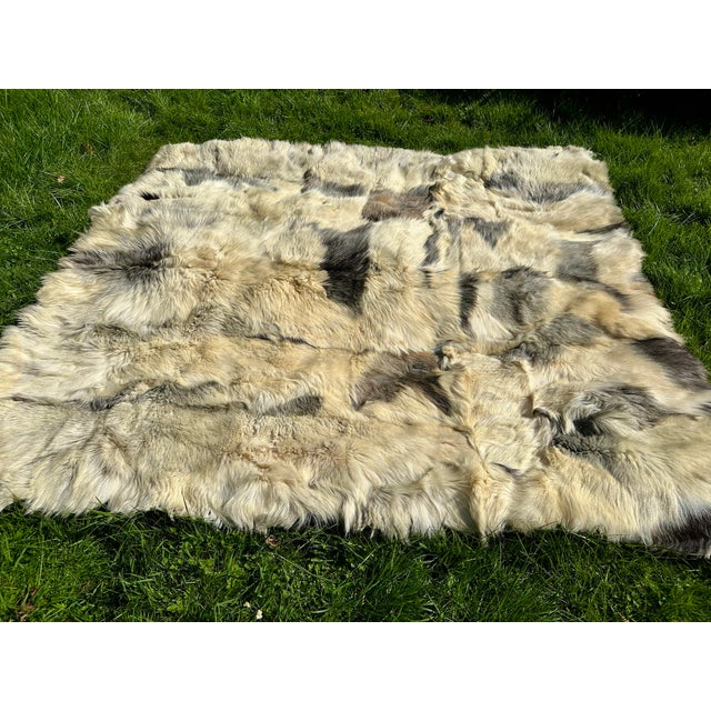 Cashmere Goat Hair Patchwork Rug, 1970s For Sale - Image 11 of 18