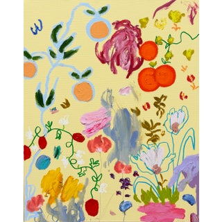 Ak Hardeman - Original Painting - Orangeries and Peaches in the Sunroom For Sale