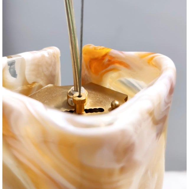 Vintage Orange Murano Glass and Brass Pendant from La Murrina, 1970s For Sale - Image 17 of 18
