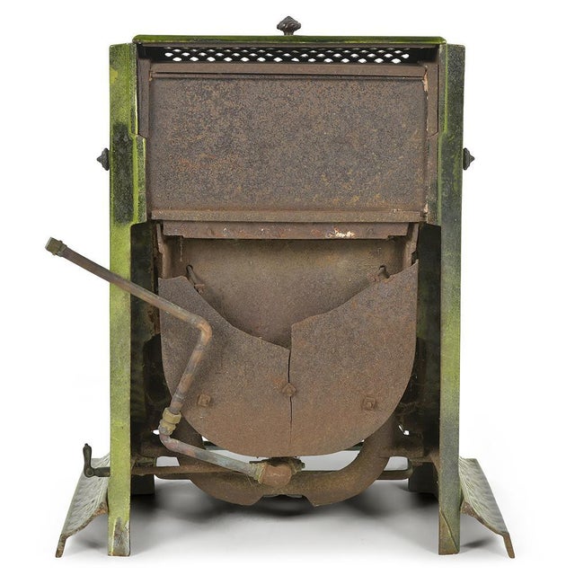 Cast Iron Green Wick Stove For Sale - Image 7 of 8