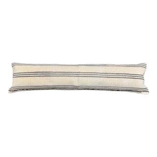 Turkish Hemp Pillow Cushion Natural Beige Gray Cushion Cover 12x46 For Sale