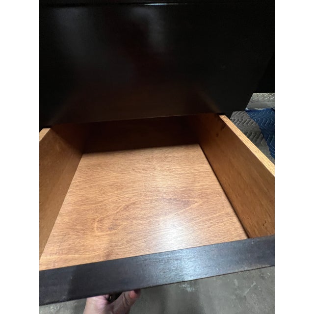 1970s Vladimir Kagan Curved Executive Desk With Exotic Wood Top and Waterfall Sides For Sale - Image 15 of 18