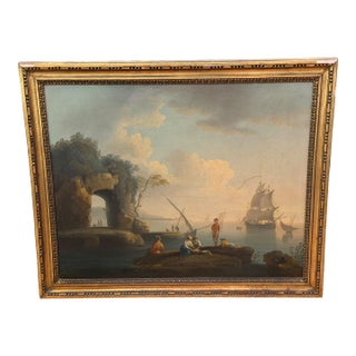 Antique French Oil Painting in the Manner of Claude-Joseph Vernet For Sale
