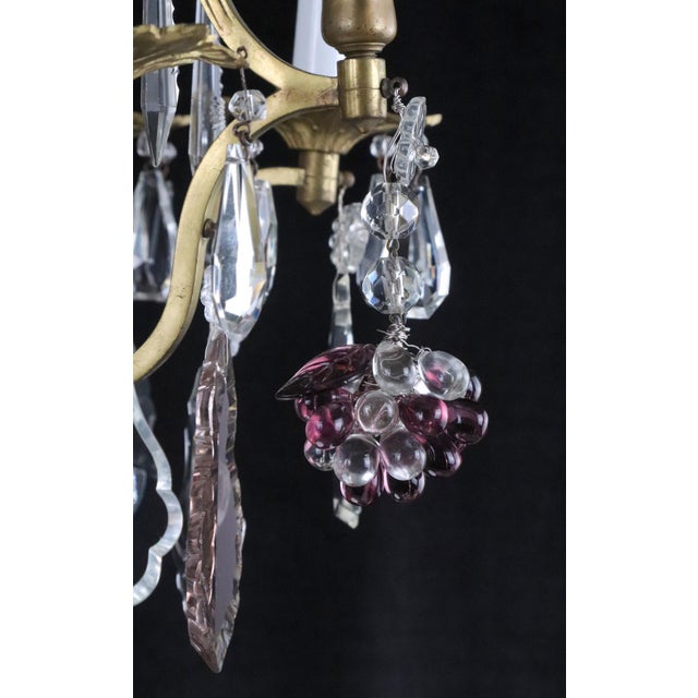 Restored Rococo Revival Fruit Crystal Chandelier For Sale - Image 10 of 12