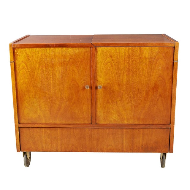 Wood Bar Cart American of Martinsville Chairish