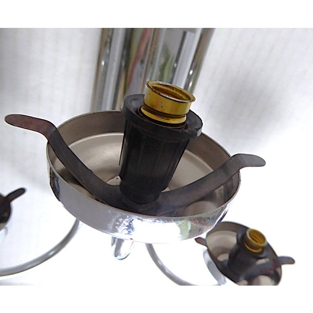 White 1960s Mid Century Modern 3- Light Chrome Wall Light W. Satin Glass Globes, Spain For Sale - Image 8 of 15