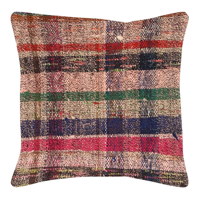 1960s Turkish Hemp Pillow 18" X 18" For Sale