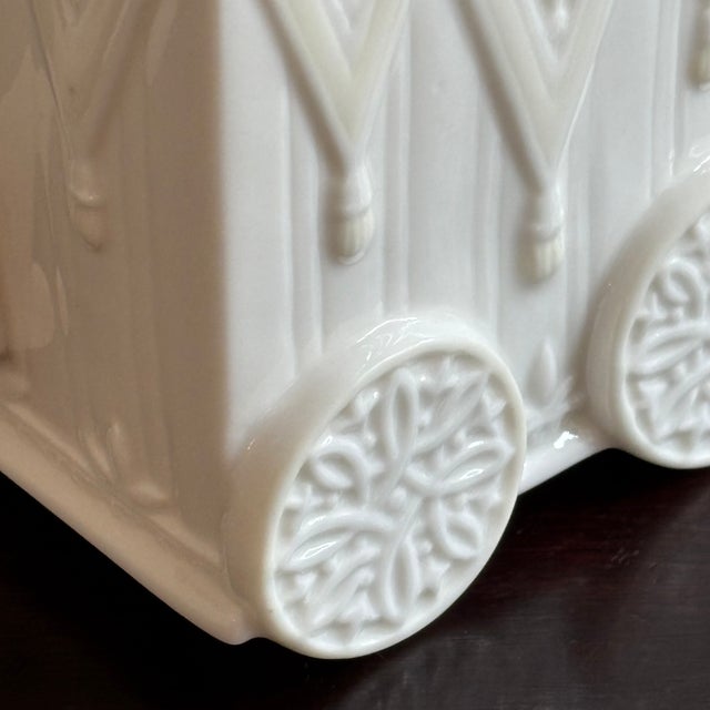Lenox Vintage Lenox Tea Cart Porcelain Teapot For Sale - Image 4 of 17