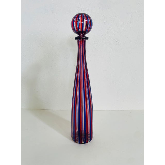 Venini Morandiana Glass Bottle by Venini and Gio Ponti for Iveco, 1989 For Sale - Image 4 of 14